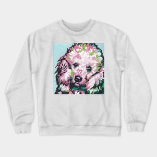 Standard Poodle Dog Bright colorful pop dog art Crewneck Sweatshirt